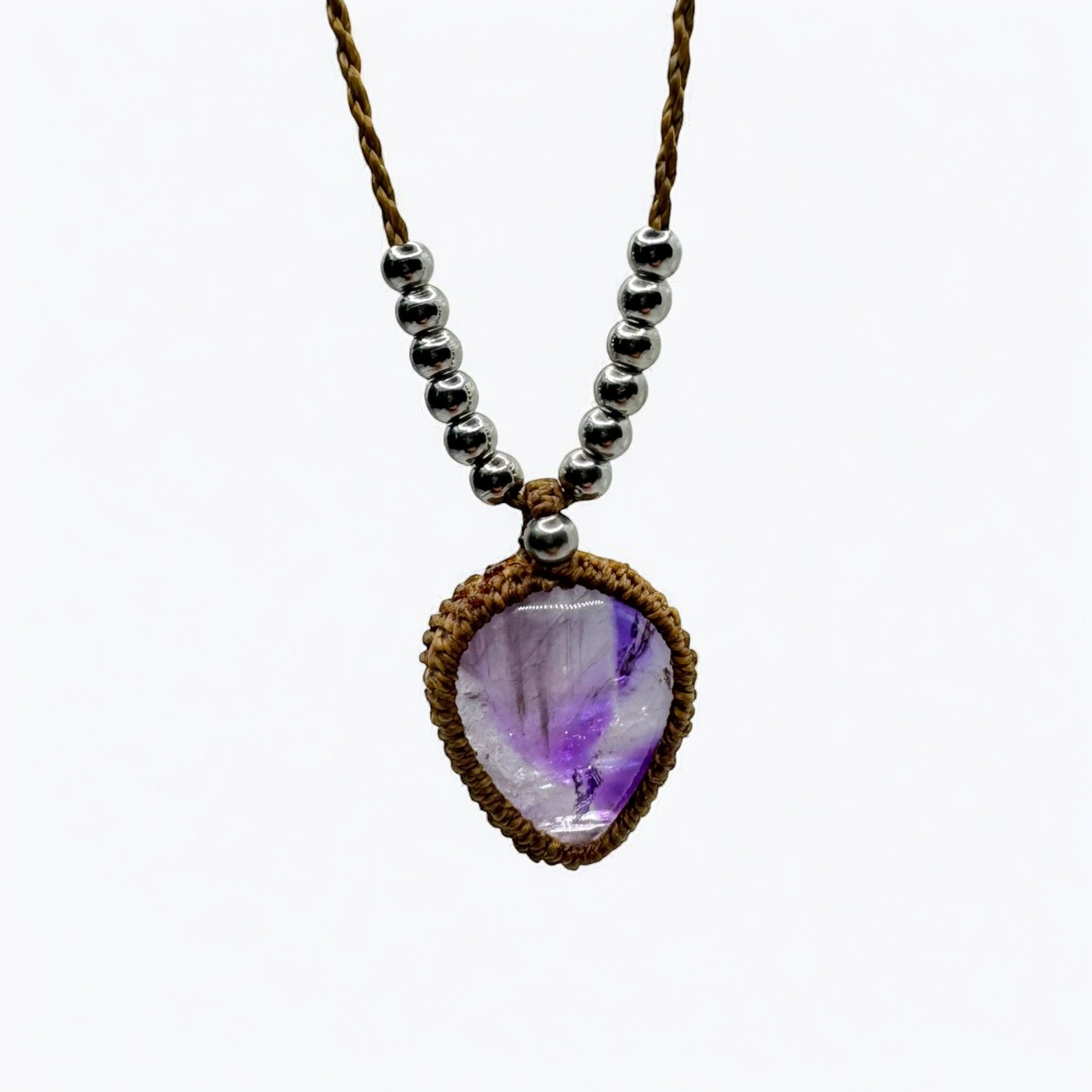 Collana ametista 22x18mm Sharifa Crystals